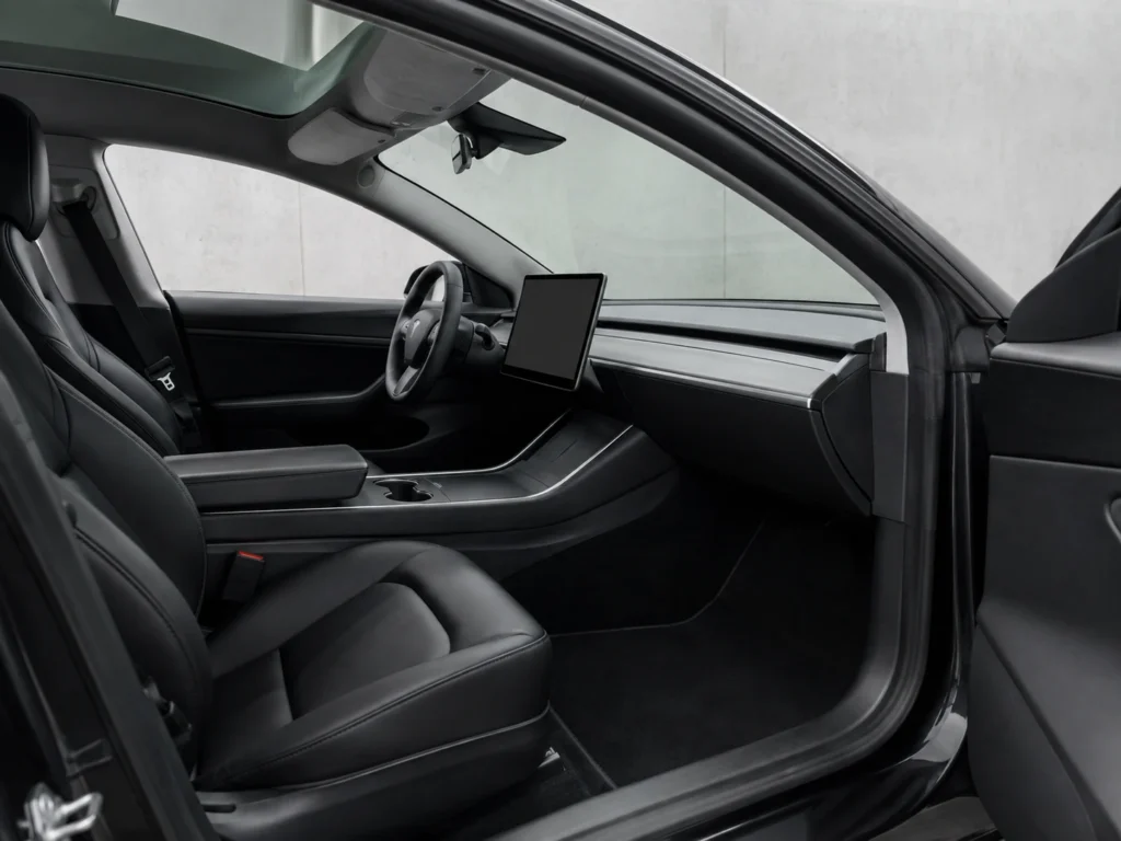2023 Tesla Model 3 black interior