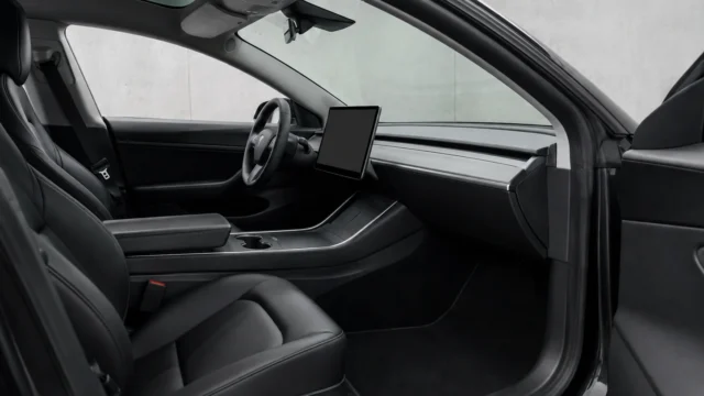 2023 Tesla Model 3 black interior