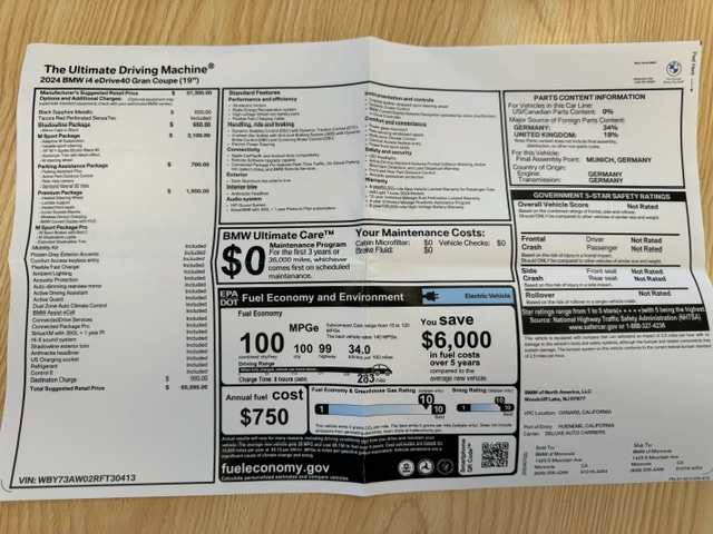 Harry BMW I4-MSRP